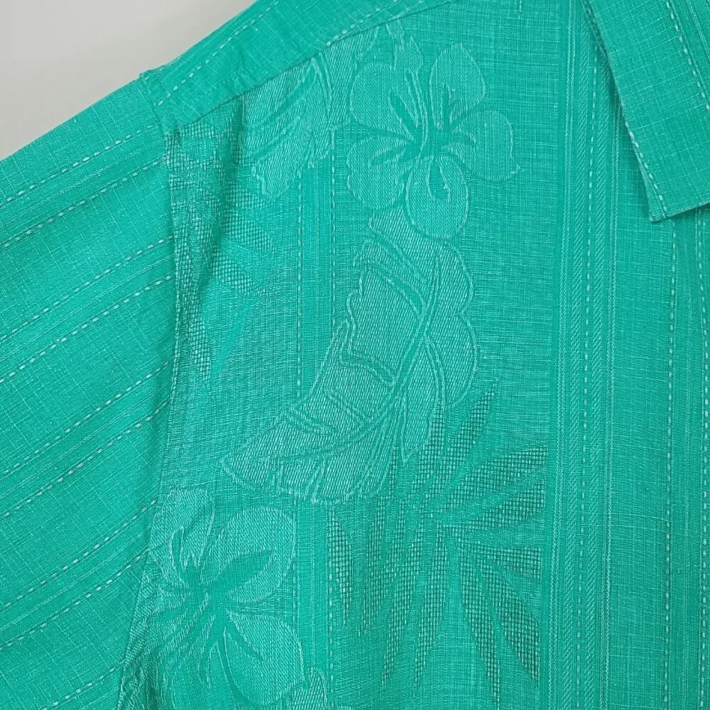 Tommy Bahama 100% Silk Bali Border Camp Shirt Size 2XLT - Picture 6 of 13